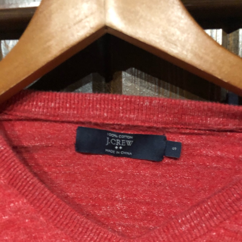 Red Cotton J Crew sweater size S